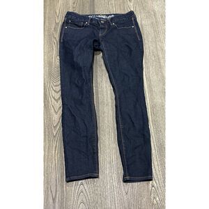 Express Zelda Jeans Slim Fit Ultra Low Rise Denim Dark Wash Blue Size 4 Short